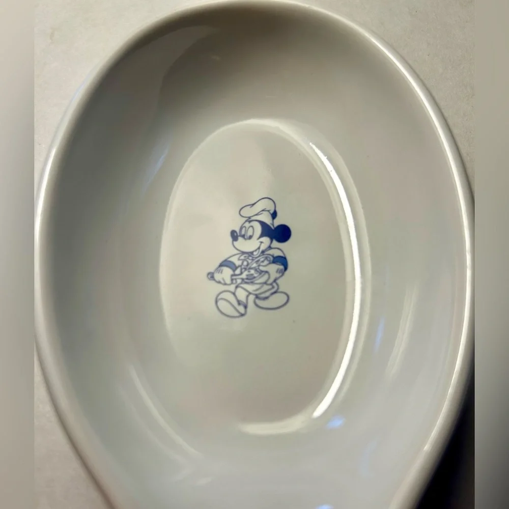 Disney White and Blue Ceramic Spoon Rest